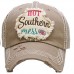 HITW  Vintage Distressed Ball Cap Hat Ladies Styles "HOT SOUTHERN MESS"  eb-69563165