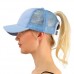Baseball Cap  Ponytail Messy Bun Tennis Sun Adjustable Mesh Snapback Hat  eb-61390596