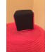 Vintage 1960’s Irene Of New York Red Straw Hat With Red Block Design  eb-43693712