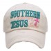 "SOUTHERN RAISED & JESUS SAVED "  Embroidered  Vintage Style Ball Cap  eb-25915913