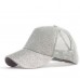 Adjustable Summer  Glitter Ponytail Baseball Cap Messy Bun Snapback Hat US  eb-75441289