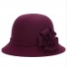 s Flower 1920s Vintage Winter Wool Felt Cap Beret Beanie Cloche Bucket Hat  eb-98431377
