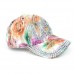 Orange & Green USA Bling Studs Flower Adjustable Baseball Hat Cap New  eb-61451051