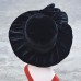 s Wide Brim Kentucky Derby Church Dress Wedding Velvet Floral Hat A389  eb-28413131