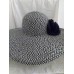 womens straw hats Apt 9 black and white tweed with black flower large brim  eb-84194364