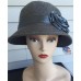 Single Satin Flower s Derby Hat Tweed Taupe Gray   Soft Rust OR Royal Blue  eb-63182995