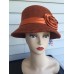 Single Satin Flower s Derby Hat Tweed Taupe Gray   Soft Rust OR Royal Blue  eb-63182995