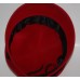 RED Wool Felt Dress Church Hat s Sz SmM RED HAT SOCIETY Black Trim EUC  eb-68505989