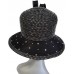 's Designer Dress Satin Ribbon All Year Around Dressy Church Hat Black  eb-83265785