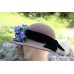 s Brown Hat Wool Felt W/ Flower Accent  eb-95595141