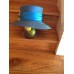 Elegant satin Ribbon Church Hat. Blue/green hat for the derby or church.  eb-51218495