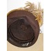Vintage Pierce 1950s Brown Felt Hat w/ Feather and Netting + Mr. Jacques Hatbox  eb-05176473