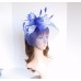 High Quality Kentucky Derby Wedding Polyester Feather Fascinator Turquoise/White  eb-83148812