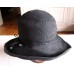 PRESTON OF YORK black straw hat 1980s women’s church sun shade cap  eb-59369511