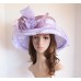 NEW Church Derby Wedding 3 Layers Sinamay & Organza Hat MultiColor Purple  eb-98148390
