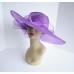 NEW Church Derby Wedding Organza w Big Ribbon Unbalanced Brim hat Purple VF1597  eb-15903222
