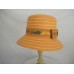 s Small Tan Straw Cloche Fabric Trim Dress Church Hat  eb-35450962