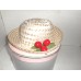 VINTAGE Woman's Hat  ADOLFO II New York Paris Cream Color W/3Cherries Used  eb-71066863