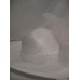 White Hat Hats Polypropylene Church Sunday Netting Bow Fine Millinery Fancy  eb-68663671