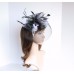 High Quality Kentucky Derby Wedding Polyester Feather Fascinator Turquoise/White  eb-36713349