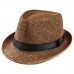 Unisex Hat   Fedora Trilby Wide Brim Straw Cap Summer Beach Sun Panama  eb-75686968