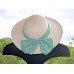 CAPPELLI WIDE BRIM STRAW HAT WITH FLORAL BAND AND BOW MADE IN FLORIDA  eb-68692489