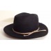 D&Y s Black Felt Wool Casual Panama Brim Hat w Jute Band One Size Fits Most 655209212794 eb-96555474