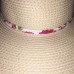 Laura Ashley Straw Sun Hat Wide Brim Floppy Beach Garden with Pink Tie Off NICE  eb-04231415