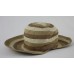 Cappelli s Ladies Beige Gold Striped Wide Brim Summer Sun Hat One Size  eb-33927547