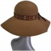 's Fall Winter Hats 100% Wool Felt Floppy Fedora Wide Brim Casual Hat Camel  eb-43517731