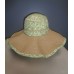 CAPPELLI STRAWORLD Green Beige Casual Straw Floral Print Wide Brim Sun Hat B2461  eb-23772281