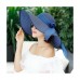 Kaisifei Bowknot Casual Straw  Summer Hats Big Wide Brim Beach Hat Navy 691044198657 eb-56755324