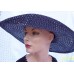 STRAW HAT WOMEN ELEGANT BROWN NAVY BLUE SUMMER SUN CASUAL FLOPPY BOHEMIAN  eb-74011402