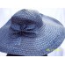 STRAW HAT WOMEN ELEGANT BROWN NAVY BLUE SUMMER SUN CASUAL FLOPPY BOHEMIAN  eb-74011402