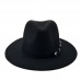 Fedora Hat 's  Black Vintage Classic Wide Brim Wool Fedora With Belt 691322080728 eb-49154492