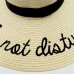 Summer  Sun Hat Wide Brim Straw Hat Letter Embroidery Foldable Beach Hat HP  eb-74339393