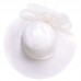 's Satin Straw White Feather Netting Fascinating Wide Brim Casual Sun Hats  713837413676 eb-72152196