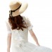 Foldable  Lady Sun Straw Hat Wide Large Brim Floppy Derby Summer Beach Cap  eb-50507414