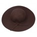  Lady Wide Brim 100% Wool Bowler Cap Floppy Cloche Hat Wedding Party Fancy  eb-58863350