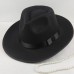 Vintage   Hard Felt Hat Wide Brim Fedora Trilby Panama Hat Gangster Cap  eb-74197379