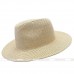 Unisex Summer Beach Casual Sun Hat Homburg Hats Trilby Fedora Straw Wide Brim PT  eb-11255245
