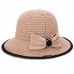 Knitted Wide Brim Cloche Cap  Bow Outdoors Holiday Foldable Beach Sun Hat  eb-45269190
