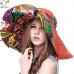 Sun Hats Sun Hats For  Summer Large Beach Hat Flower Printed Wide Brim  eb-49758339