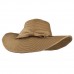 Folding Summer Beach UV Cap Wide Brim Bowknot Floppy Straw Sun Hat Khaki Fashion 363028067050 eb-32899956