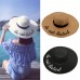  Summer Letter Embroidered Wide Brim Straw Hat Floppy Beach Hat with Ribbon  eb-37185138