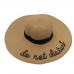  Summer Letter Embroidered Wide Brim Straw Hat Floppy Beach Hat with Ribbon  eb-56466599