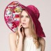 's 7.8" Wide Huge Brim Hats Cotton Summer AntiUV Beach Visor Caps Foldable  eb-42089329