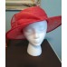 Baxter & Wells Red Straw Wicker 's Wide Brim Fancy Hat Derby OS Bow Accent  eb-95898678