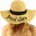 Fun Verbiage Elegant Wide Brim 4" Summer Derby Beach Pool Floppy Dress Sun Hat  eb-34739865