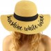 Fun Verbiage Elegant Wide Brim 4" Summer Derby Beach Pool Floppy Dress Sun Hat  eb-34739865